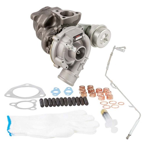 For Audi A4 & VW Passat 1.8T AUG Turbo w/ Turbocharger Gaskets & Oil Line CSW