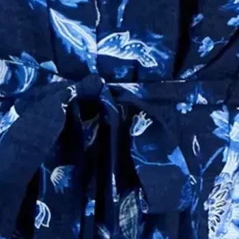 Tommy Hilfiger Women's Top Sz L Floral-Print Belted Blouse - Image 2 of 3