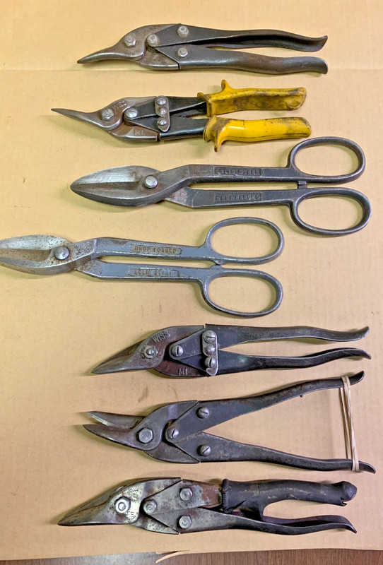 Lot (7) WISS Brand Tin Snips/Shears.