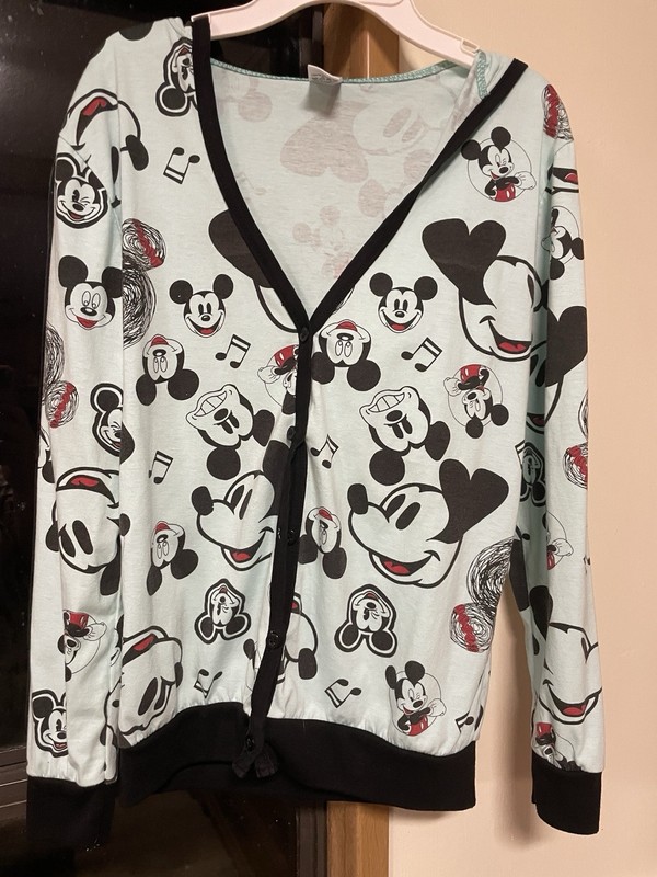 Mickey Mouse Button Up Girls Cardigan No Size Paper Doll Brand Mint Green Color