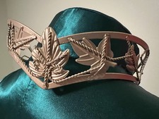 Roman gold tiara headpiece with grape-leaf motif