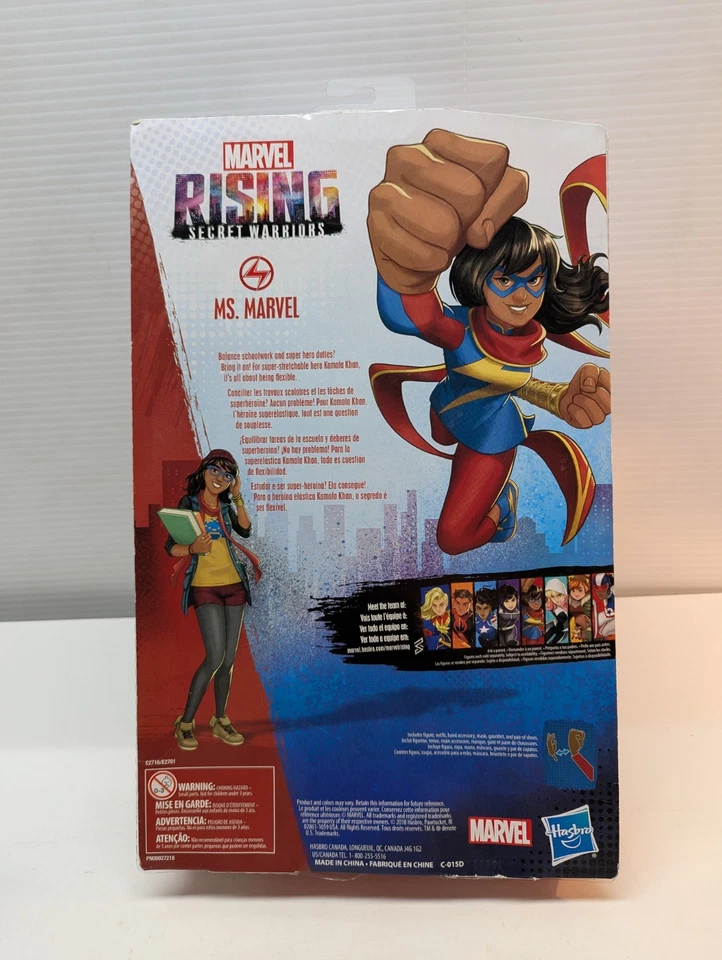 Ms. Marvel Hasbro's Rising Secret Warriors Superheroína Figura de Acción Muñeca Nuevo de Lote Antiguo Foto 4 de 4
