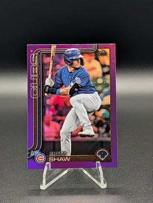 2025 Topps Pro Debut Matt Shaw Purple Foil /299 #PD-128 Chicago Cubs