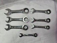 Matco Tools S7grbs7 7 Pcs 72 Tooth Sae Stubby Combination Ratcheting Wrench Set Matco Tools S7grbs7 7 Pcs 72 Tooth Sae Stubby Combination Ratcheting Wrench Set