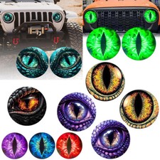Round 3d Stereo Beast Eyes Headlight Decals For Jeep Truck Headlights Stickers