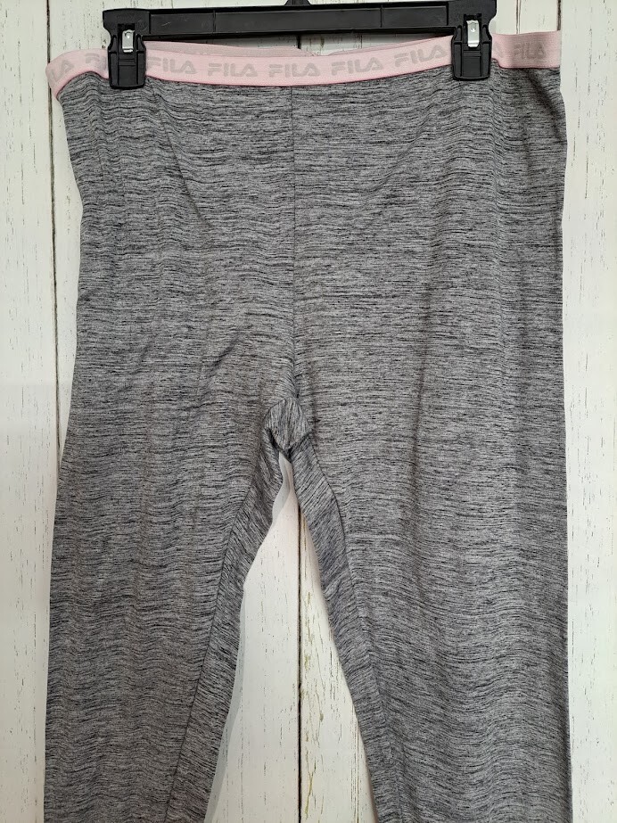 Leggings donna Fila taglia XL grigio e rosa attivi comodi allenamento palestra