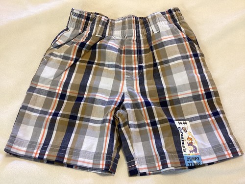 Boys Plaid Shorts ~ 2T ~ Garanimals ~ NWT ~ Set of 2 ~ Cargo Woven - 第 4/8 張圖片