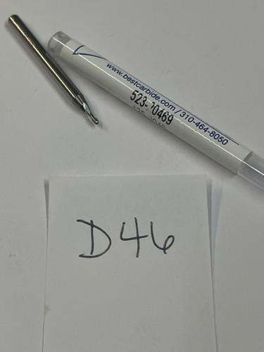 1 NUOVO MIGLIOR FRESA TERMINALE IN METALLO DURO DIAMETRO 3/64" 523-20469. PALLA 2FL. LOC 1/8" (D46) - Foto 3 di 5