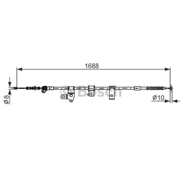 Bosch Handbremsseil Bremsseil Hinten Rechts FüR Toyota Corolla Station-image