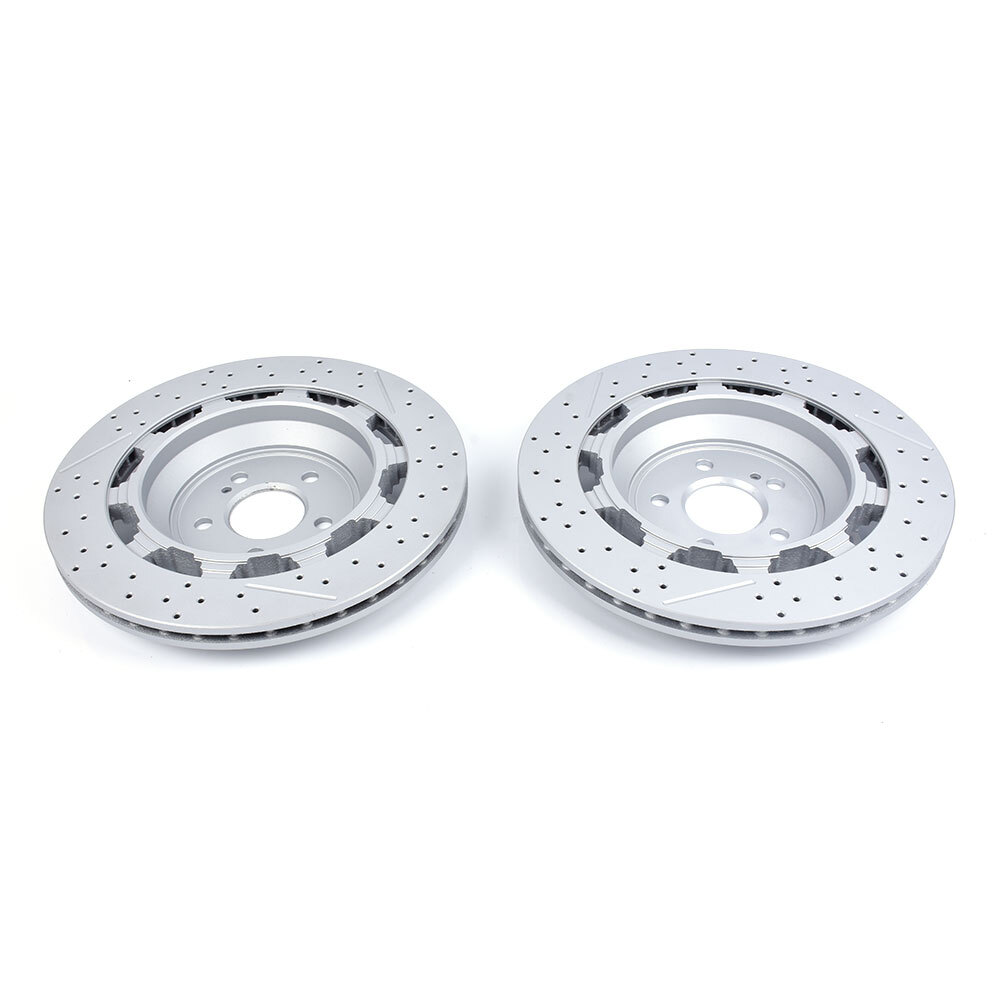 Pair Rear Brake Rotors For Mercedes-benz W222 S450 S63 S65 AMG 2014- A2224232012