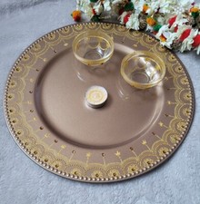 Decorative Mehndi Plates/thaal for mehndi christmas or other any occasions.