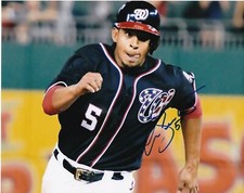 ADRIAN SANCHEZ   WASHINGTON NATIONALS   ACTION SIGNED 8x10
