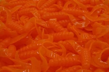 2" Orange Twin Tail Twister Grubs Crappie Perch Walleye Bass Fishing Killer Jigs
