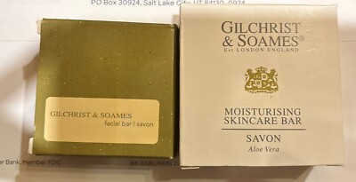 Lot of 2 Gilchrist & Soames Savon Essential Elements Bathe Bar Soap 1.5 And 2.8