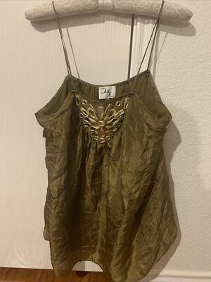 milly of new york an original top size 10 sexy teal 100% silk mwot wow