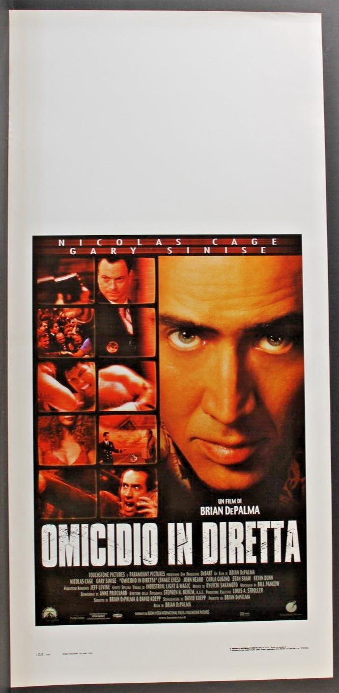 Locandina originale film Omicidio in diretta (1998) - Regia di Brian De Palma