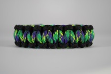 550 Paracord Survival Bracelet Cobra Black/Plum Crazy "Made in the USA"