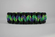 550 Paracord Survival Bracelet Cobra Black/Plum Crazy "Made in the USA"