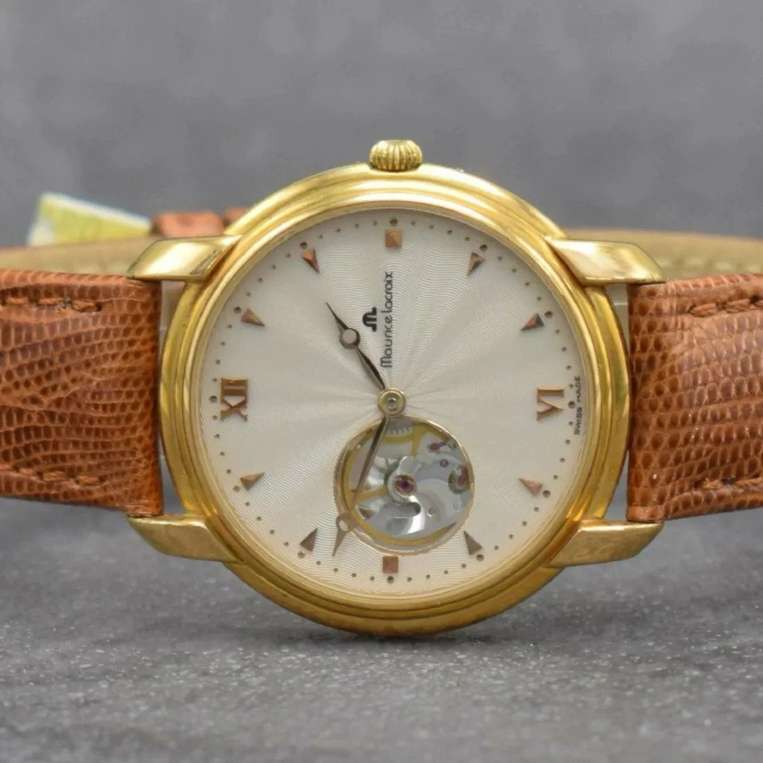 Amazing Swiss Maurice Lacroix Open Heart Men s Dress Watch A