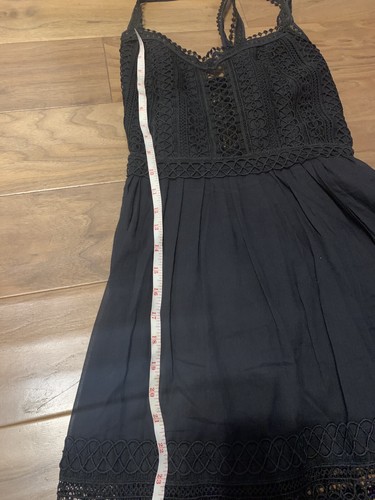 NWT $567 Charo Ruiz Ibiza Cecilia Mini Lace Panel Flirty Beach Dress Black Xs - Picture 4 of 8