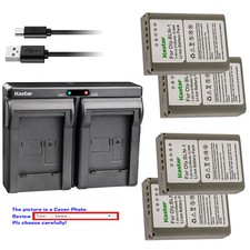 Kastar Battery Dual USB Charger for Olympus BLN-1 Olympus OM-D E-M5 Mark II