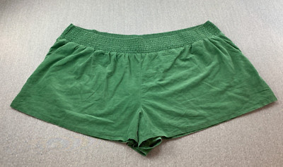 Wild Fable Pull On Shorts Womens 4X Green Smocked Waist Corduroy Soft Cute Fun