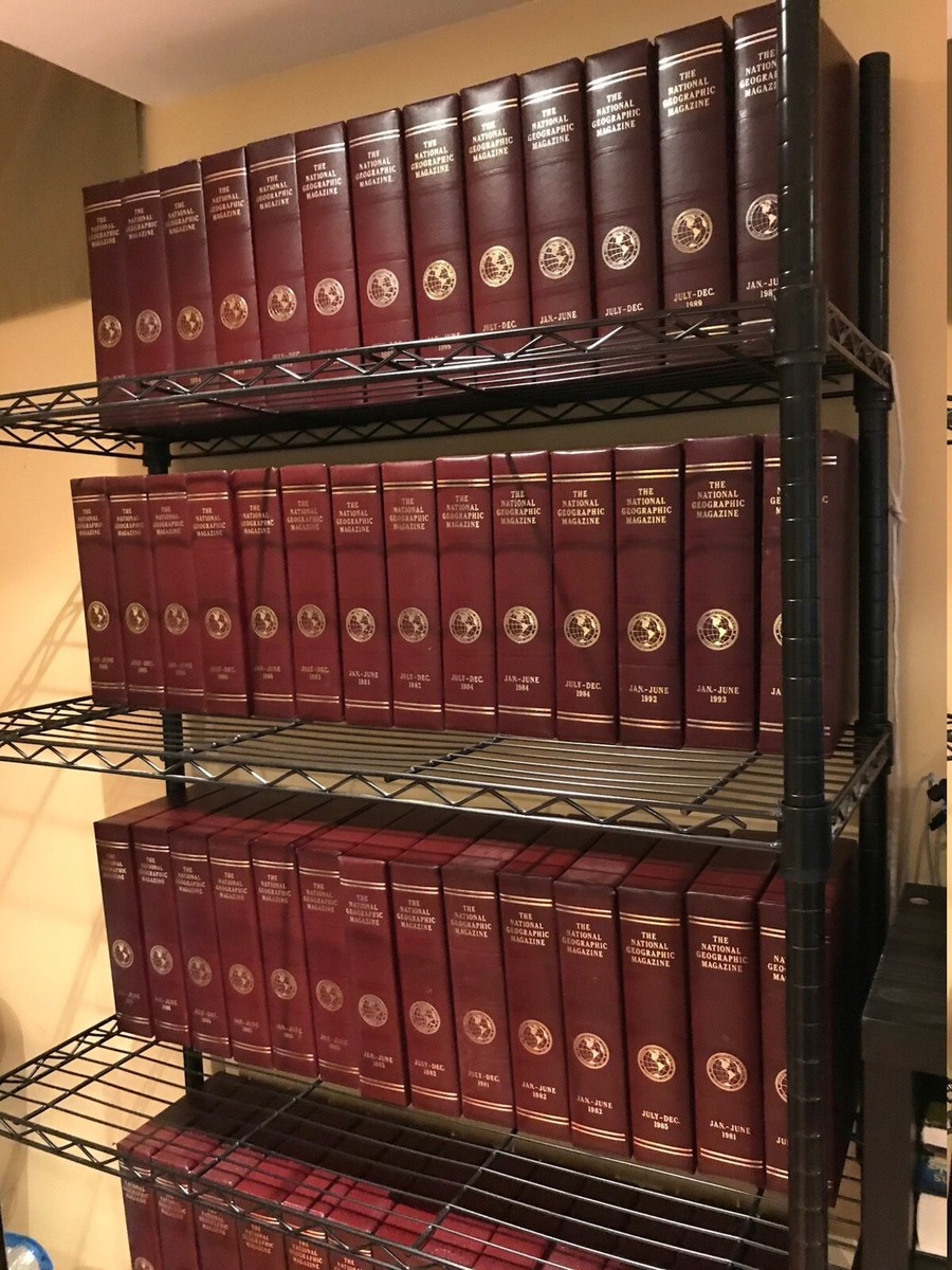 National Geographic Magazines with Original Slip Cases