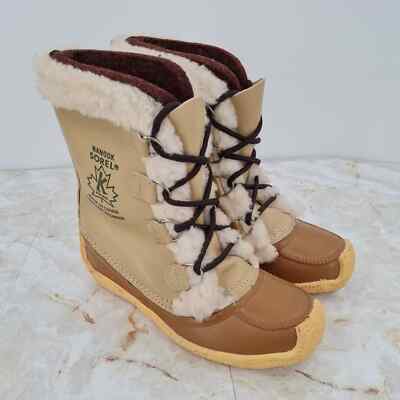 VINTAGE Sorel Nanook Boots Size 8 Vintage Sorel Nanook Canada Snow Boots • Leather • Rubber  main image 3