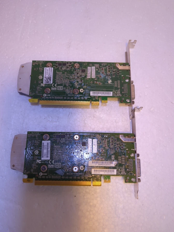 2X  Dell HWGX0 nVidia QUADRO 400 512MB DVI Display Port PCIE Graphics Card-  - Image 4 of 4