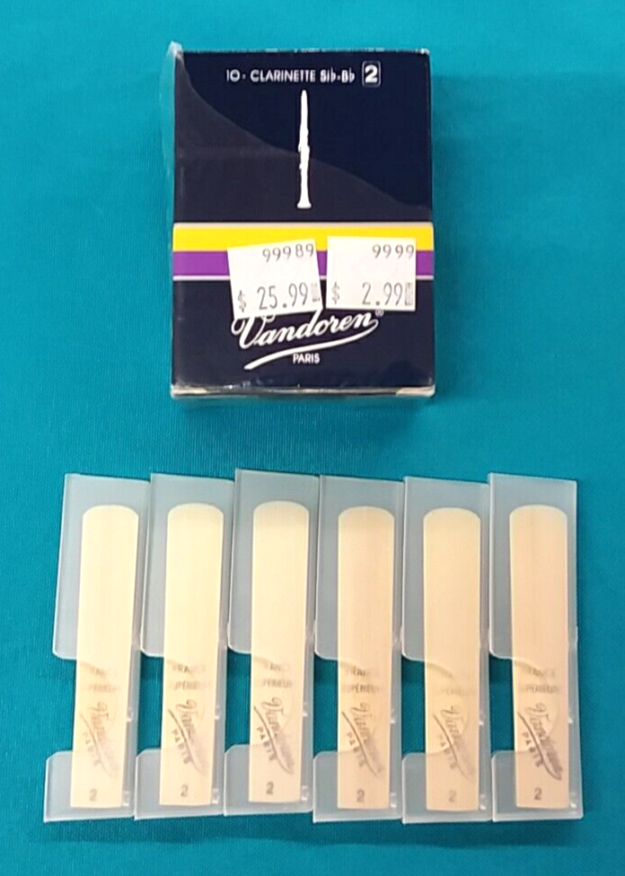 Vandoren ~ Bb Clarinet Reeds ~ #2 ~ Open Box Of 6 Brand New Reeds ...
