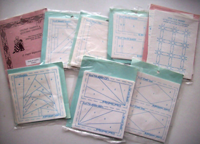 Lot of 8 Granny Nanny's quilting paper impressions foundation piecing *C