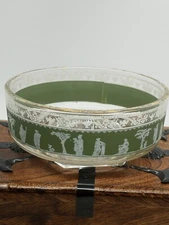  Wedgwood Green Jeanette Hellenic Bowl Vintage MCM Greek Roman Trinket Dish