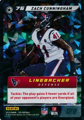 C27-19 ZACH CUNNINGHAM 2019 Panini Five Football TCG CRACKED ICE FOIL TEXANS