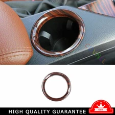 Middle Console Drinking Glass Trim Fit For BMW X1 E84 2010-2015 Red Wood Grain