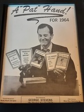Pat Boone Rare Original For 1964 Promo Poster Ad Framed!