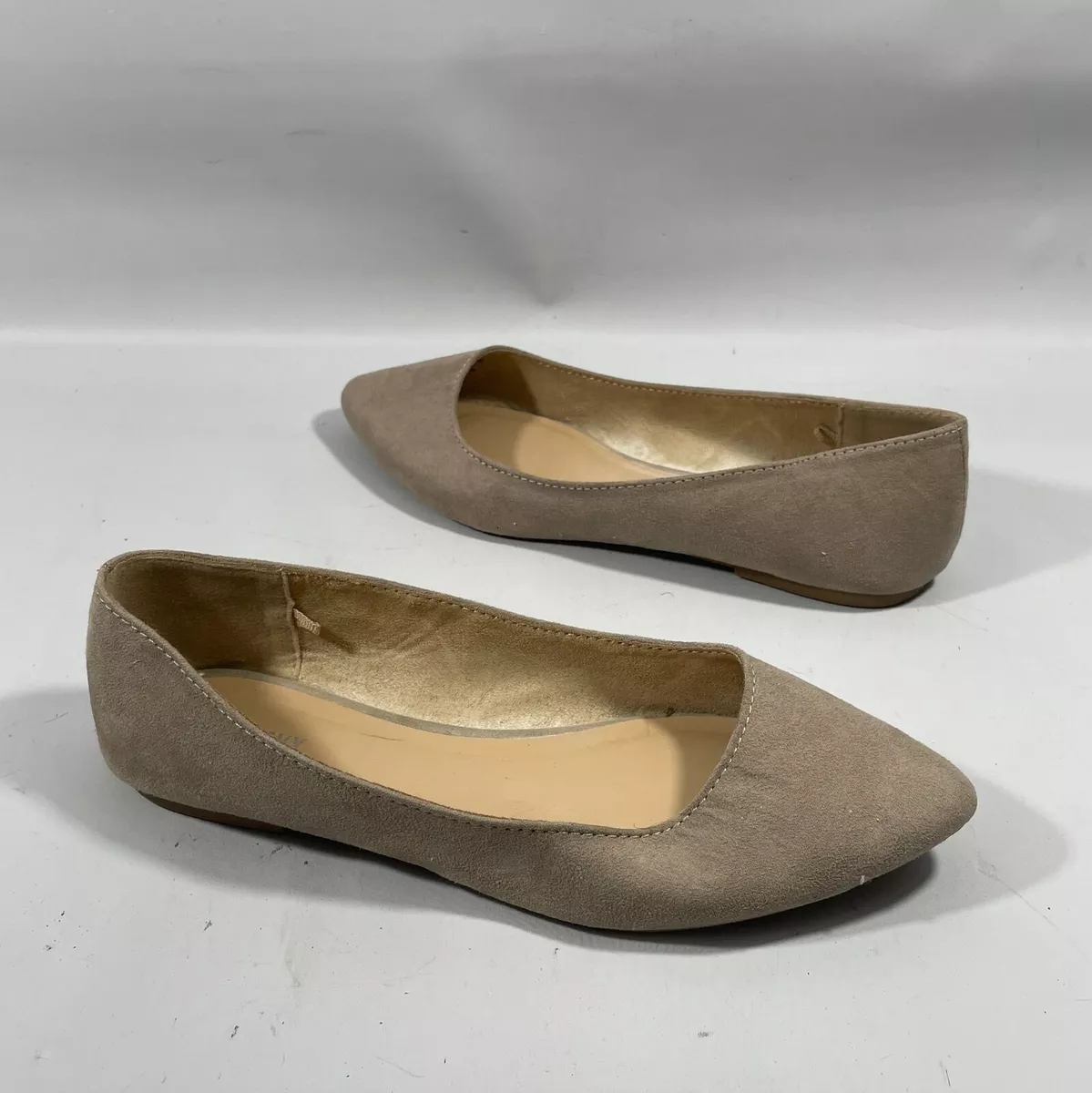 Old Navy Womens Flats 9 Suede Dark Tan Caramel eBay