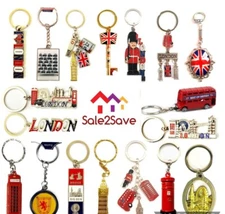 10 MIX BRITISH MINIATURE LONDON KEY RING BRELOCK DIECAST METAL KEYCHAIN SOUVENIR