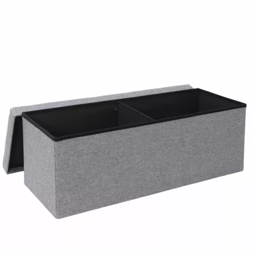 Folding Storage Ottoman Bench Foot Rest Foot Stool for Bedroom Entryway Indoor - Imagen 8 de 93