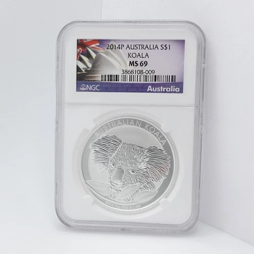 2014 P Australia Koala 1 Oz. Silver $1 Dollar Coin - NGC MS 69