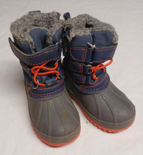 Toddler Snowboots Size 4 Cat And Jack Thermolite Blue Orange Gray Winter