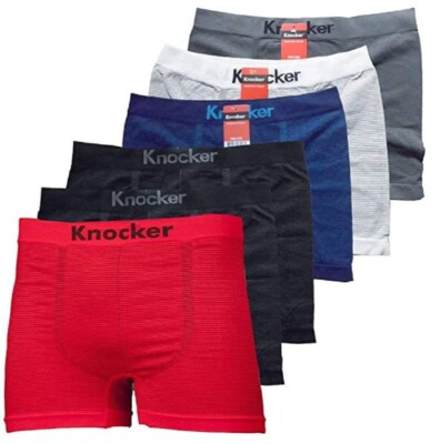 3 6 12 Microfiber Boxer Briefs Underwear Seamless Compression One Size #MS008