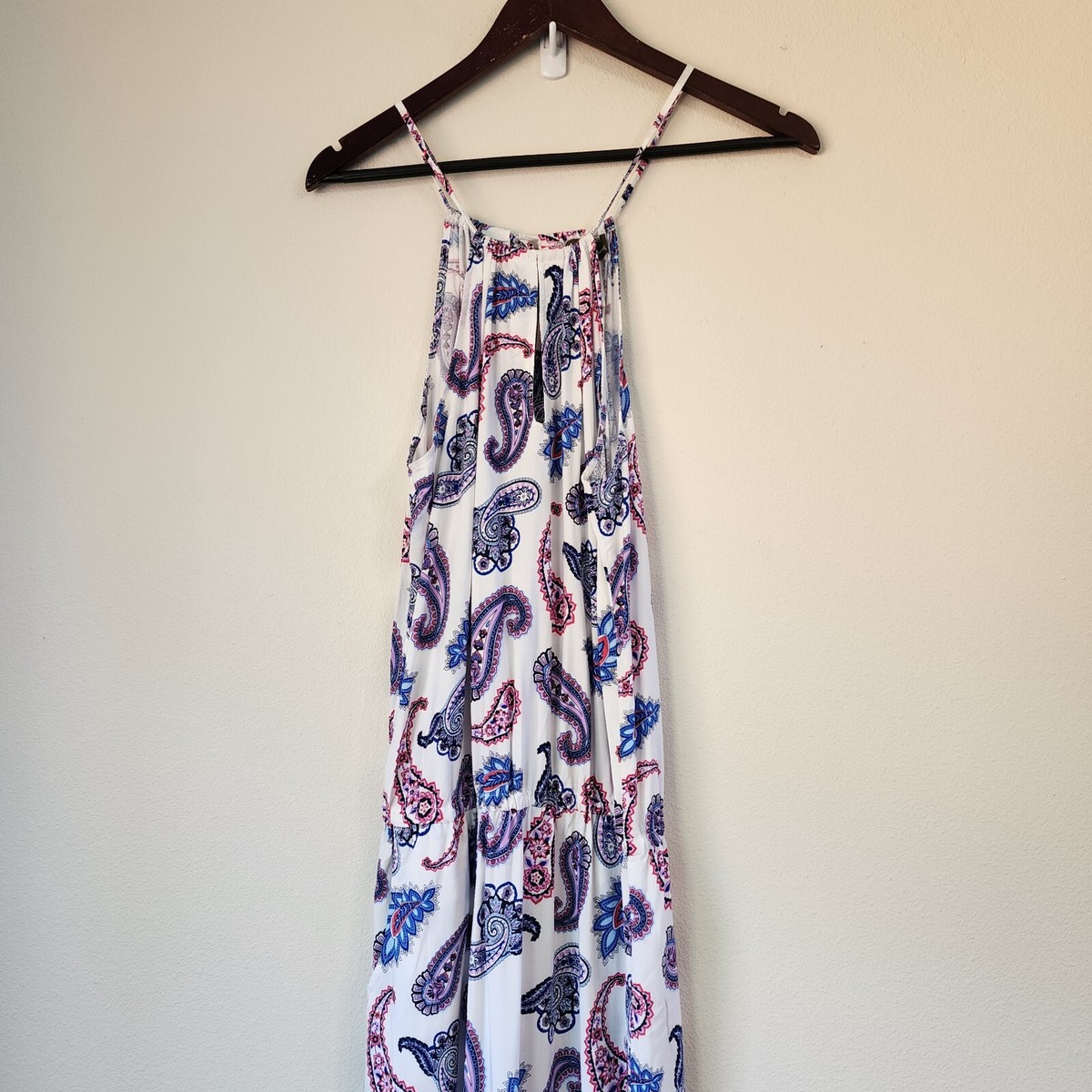 Tommy Bahama Sleeveless Maxi Dress Paisley Spaghetti Strap