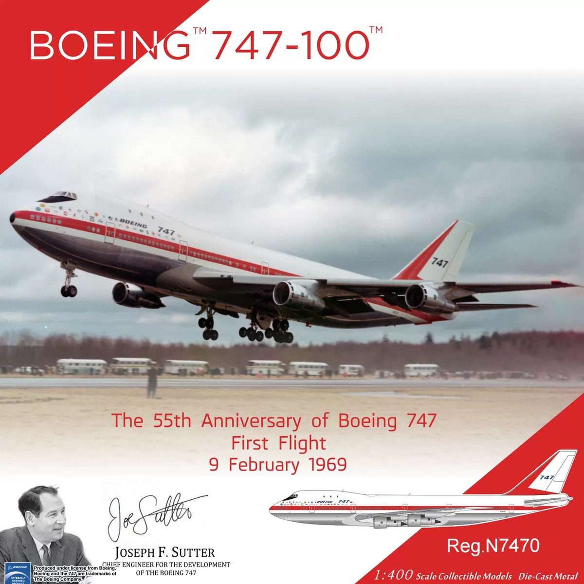 NG Lite 1:400 B747-100 N7470 ハウスカラー House Colours | Boeing 747-121 | N7470 | NG Lite