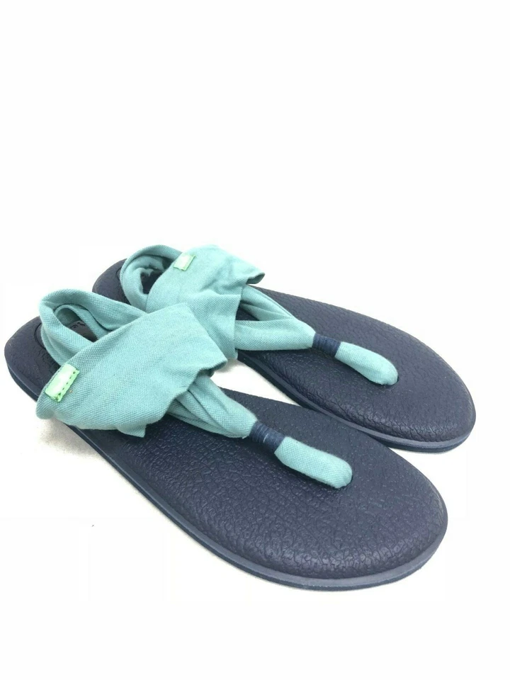Sanuk Women's Yoga Sling 2 Blocked Sandals Mineral Blue Flip Flops 1095071 - Image 2 of 4