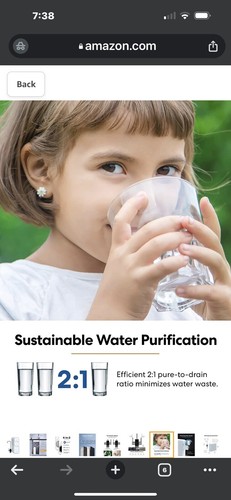 Brio G10 W/Smart Faucet Reverse Osmosis Water 4-Stage Filtration Tank-Less NEW - Picture 7 of 9