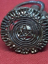 Antique Tika Jali Tilaka  Brass Dye Mold Collectible Stamp Religious