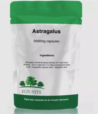 EcoVits - Astragalus 5000mg Kapseln - Immunabwehr, Energieschub & Vitalität