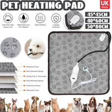 Electric Pet Heat Mat Heated Pad Dog Cat Heating Blanket Bed Waterproof UK