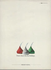 1991 Hershey's Kisses Three Cheers For the Holidays vtg Print Ad Advertisement