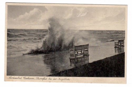 2846 - Cuxhaven Sturmflut bei der Kugelbake